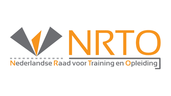 Logo Nederlandse Raad voor Training en Opleiding (NRTO) in kleur 600*337 pixels op transparante achtergrond