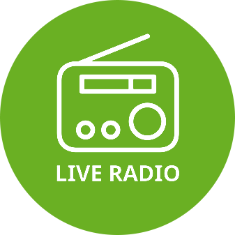 Live Radio - in kleur op transparante achtergrond