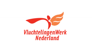 Logo Vluchtelingenwerk Nederland 16:9 op witte achtergrond - Groningen, provincie Groningen